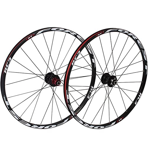 Roues VTT : QERFSD Paire Roues Vélo Montagne 26 / 27.5 Pouces, Paire Roues VTT À Frein À Disque 24H Alliage D'aluminium, Roues Avant Arrière Dégagement Rapide, Fit 7-11 Speed Cassette (Size : 26inch)