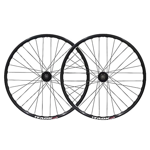 Roues VTT : QHYRZE Paire De Roues VTT 26 Pouces Vélo De Jante Frein À Disque Libération Rapide Roues Moyeu 32 Trous pour 7 8 9 10 Vitesse Cassette 2156g (Color : Black, Size : 26 inch)