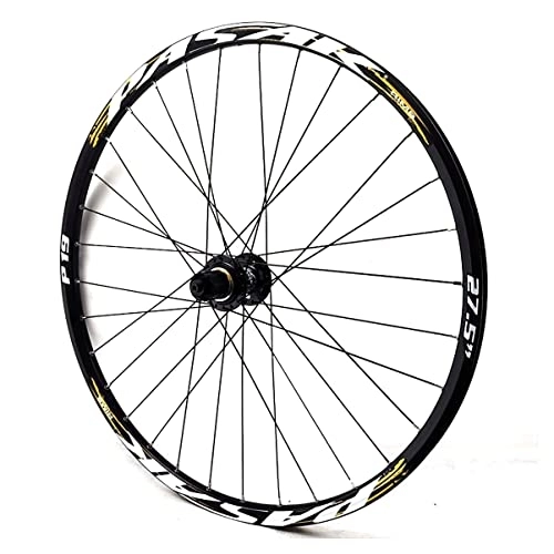 Roues VTT : Roue De Bicyclette 26 27.5 29'' Vélo De Montagne Roue Arrière 24 Bâtons Jante Blocage Rapide Frein À Disque Moyeux pour Cassette 8-12 Vitesses (Color : Gold, Size : 27.5in)