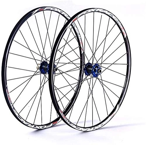 Roues VTT : Roue Velo Vélo de montagne Wheelset, 26En en alliage d'aluminium VTT Vélo Roues à double paroi jantes Disque de frein Roulements Sealed rapide Release 24H 7 / 8 / 9 / 10 / 11 Vitesse ( Color : 26in )