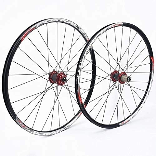 Roues VTT : Roues 26 27, 5 Pouces Paire Roues Vélo de Montagne Jante VTT Double Paroi Libération Rapide Tambour De Carbone Frein À Disque 7 8 9 10 11 Vitesse (Size : 27.5inch)