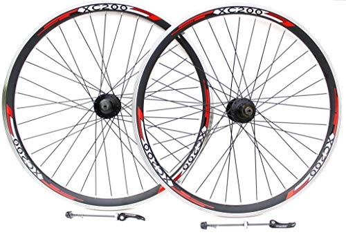 Roues VTT : Roues de VTT pour frein à disque et frein V-brake 26" (66 cm) - Type de cassette de vitesses 7, 8, 9, 10 - Redneck XC1 - Jantes à double paroi, 26-MTB-STDDSK CASS F+R, 26" FRONT + REAR