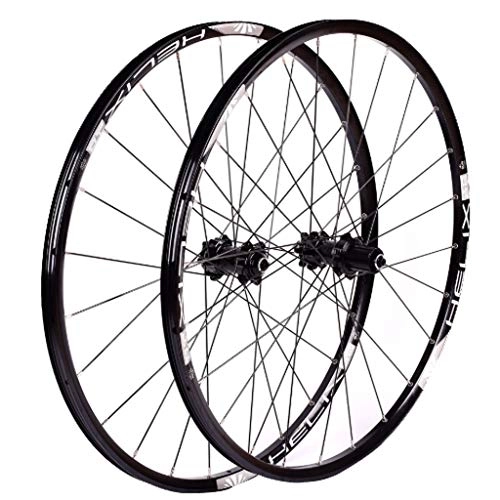 Roues VTT : Roues de vélo 27, 5 Pouces VTT Set Roues en Alliage d'aluminium de Frein à Disque for 8 / 9 / 10 / 11 Vitesse Freewheel (Color : Black)