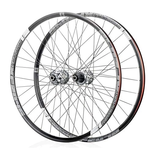 Roues VTT : SLRMKK Paire de Roues de vélo de Course de Montagne de 26 Pouces, Double paroi Hybride / VTT vélo Frein à Disque de moyeu de Jante à dégagement Rapide 11 Vitesses 27.5 Roues 29ER