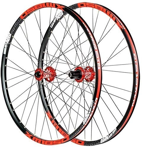 Roues VTT : SLRMKK Paire de Roues de vélo, Roues de vélo de Montagne 26 / 27, 5 Pouces Frein à Disque Jante en Alliage léger ultraléger à dégagement Rapide 32 Trous pour Shimano ou Sram 8 9 10 11 Geschwindi