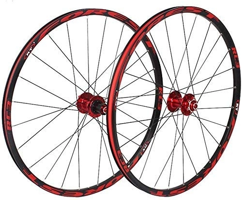 Roues VTT : SLRMKK Roue de vélo Roue arrière / Avant de 26 Pouces, Roues de vélo de Montagne à Double paroi en Alliage d'aluminium à dégagement Rapide V-Brake Hybrid Roulements scellés 8 / 9 / 10 Vitesses