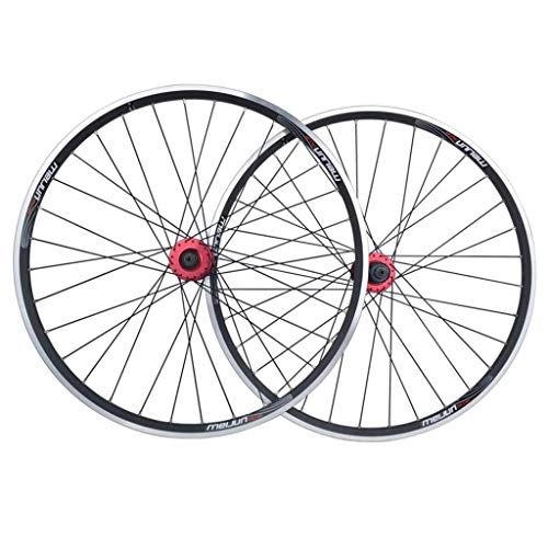 Roues VTT : V-Brake VTT 26 pouces - Double paroi - Alliage d'aluminium - Jantes de vélo - Frein à disque - Libération rapide - 32 trous - 7 8 9 10 - Roue courte