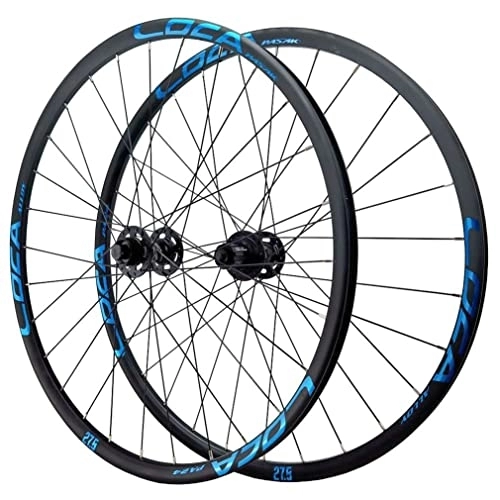 Roues VTT : Vélo De Montagne Paire De Roues 26 / 27.5 / 29'' VTT Centerlock Frein À Disque Roues Jante 28H Moyeu Paire De Roues À Axe Traversant Pour Cassette 7 8 9 10 11 12 Vitesses ( Color : Blue , Size : 26inch )