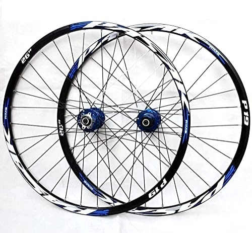 Roues VTT : Wheelset 26 / 27, 5 / 29 Pouces de vélo, Alliage d'aluminium à Double paroi de vélo de Montagne VTT Rim Fast Release Disc Frein 32H 7-11 Speed Road Wheel (Color : A, Size : 29inch)