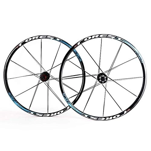 Roues VTT : XCJJ Roues de vélo de montagne de 26 / 27, 5 pouces, jeu de roues de vélo vtt frein à disque sur jante 7 8 9 10 11 vitesses roulements scellés moyeu vélo hybride de tourisme, Bleu, 27, 5 pouces