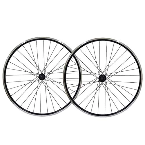 Roues VTT : XCZZYC Paire de Roues de vélo 26 Pouces VTT Jantes à Double paroi 559 Frein de Jante de Roue Avant et arrière de vélo moyeux QR 32 Trous pour Volant d'inertie à Cassette 7-8-9-10-11 (Couleur: Noir,