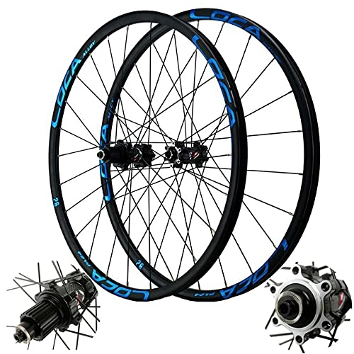 Roues VTT : XCZZYC VTT Roues de Cyclisme Jante 27, 5 / 29 Pouces, Double paroi vélo de Montagne à dégagement Rapide 24 Trous Frein à Disque 11 Vitesses