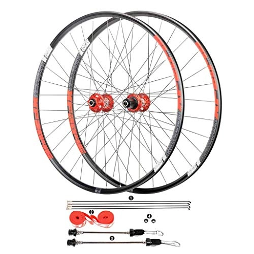 Roues VTT : XYSQWZ Ensemble De Roues De Vélo De Vélo VTT 26 / 27.5 ' Roulements Scellés À Dégagement Rapide De Frein À Disque en Alliage D'aluminium À Double Paroi 11 Vitesses 32h