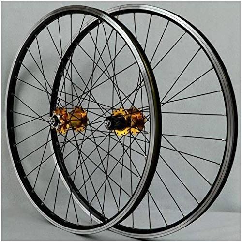 Roues VTT : XYSQWZ Paire De Roues De Vélo De Montagne 26 Pouces Double Paroi en Alliage D'aluminium V-Brake Roue Libre Hybride 7 8 9 10 Vitesses Disque