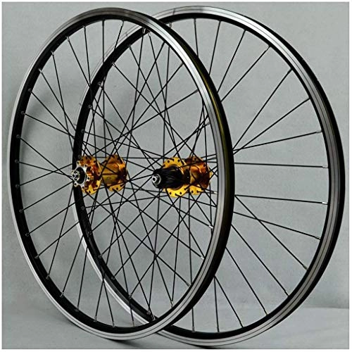 Roues VTT : XYSQWZ Paire De Roues De Vélo VTT 26 Pouces Disque en Alliage D'aluminium À Double Paroi / Frein en V À Dégagement Rapide 32 Trous Jante 7 / 8 / 9 / 10 Roues De Cyclisme À Cassette