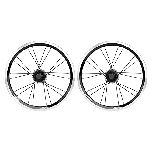 Roues VTT : zhangxin Disc Free Wheels, 16 Pouces de braquage à vélo Robuste à vélo Durable for Le vélo de Route de Montagne (Couleur : Black)