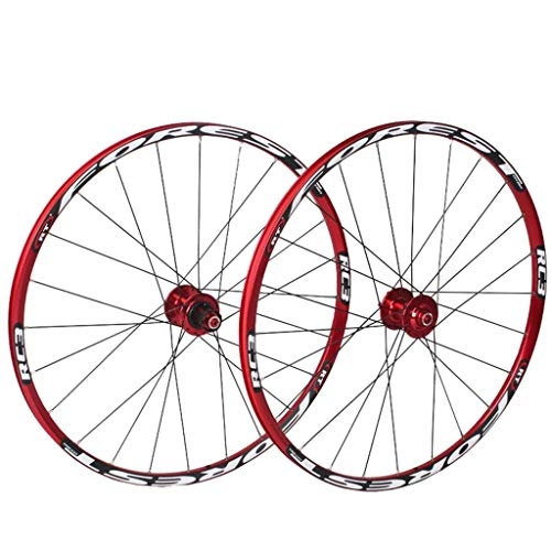 Roues VTT : ZHTY Paire de Roues de vélo 26" / 27, 5" Frein à Disque VTT Roue de vélo Double paroi Jante en Alliage QR Cassette 7-11 Vitesses NBK Roulement scellé Pneus 1, 5"-2, 5" Roue de vélo