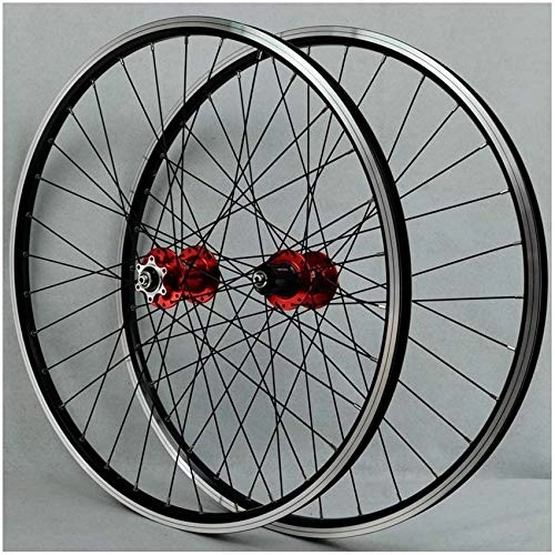 Roues VTT : ZHTY Paire de Roues de vélo V-Brake, 26 Pouces à Double paroi en Alliage d'aluminium VTT Jante Frein à Disque à dégagement Rapide 32 Trous 7 8 9 10 Vitesses Roues Avant et arrière de vélo à Disque