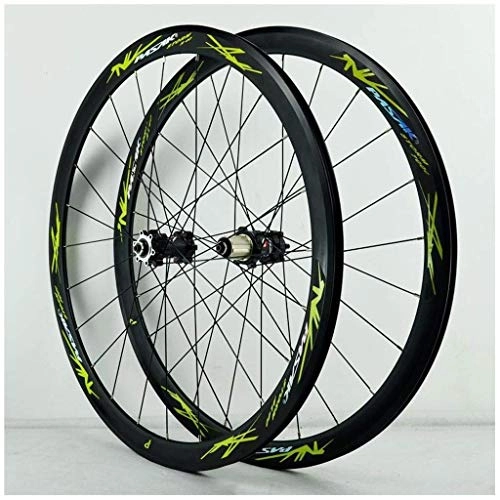 Roues VTT : ZHTY Paire de Roues de vélo VTT 29 Pouces, vélo de Course à Double paroi V-Brake 700C Roues de Cyclisme 40MM Frein à Disque Roue de vélo à 24 Trous 7 / 8 / 9 / 10 / 11