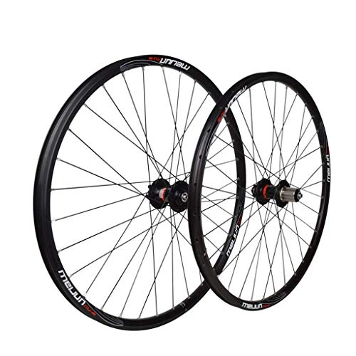 Roues VTT : ZHTY Paire de Roues pour vélo Noir 26"Roues Avant arrière pour VTT Jante en Alliage à Double paroi Frein à Disque à dégagement Rapide 32 Trous 8 9 10 Vitesses Paire de Roues de vélo