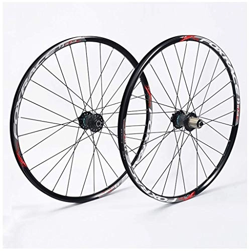 Roues VTT : ZLYY 26" F3 Avant Arrire Roue VTT Vlo Jantes Frein Disque Libration Rapide Roulements Scells Moyeu 1670g, Black