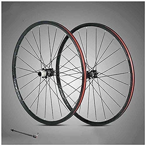 Roues VTT : zmigrapddn Paire de Roues de vélo 29 Pouces Roues de vélo de Montagne en Alliage d'aluminium à Double paroi Frein à Disque sur Jante à dégagement Rapide 24 Trous 8, 9, 10, 11 Vitesses (Color : 27.5in)