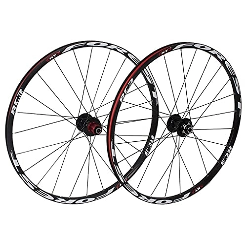 Roues VTT : zmigrapddn Paire de Roues de vélo VTT 27, 5 Pouces, Jante de VTT en Alliage d'aluminium à Double paroi Hybride / Frein à Disque de Montagne 24 Trous Compatible 8 / 9 / 10 / 11 Vitesses