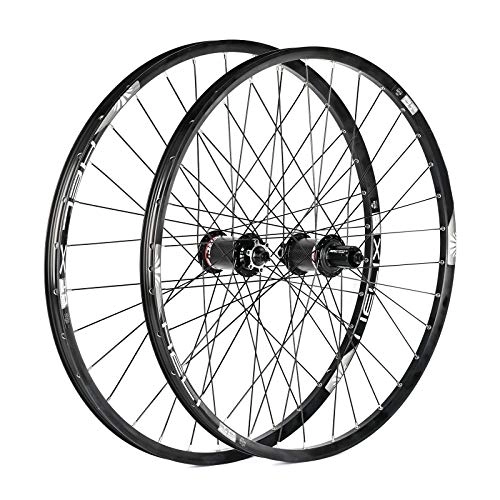 Roues VTT : ZWB Jeu De Roues De Vélo De Montagne Roues en Carbone À Pneu 26" / 27.5" / 29"Disque De Montagne À Double Paroi, Frein À Disque Jantes À Double Paroi Roulements Scellés