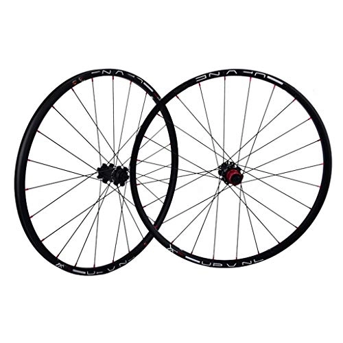 Roues VTT : ZWB Paire De Roues De Vélo De Montagne 26 Po / 27, 5 Pouces Jante VTT À Double Paroi Roue en Fiber De Carbone Ultralégère À Dégagement Rapide 24h 7 / 8 / 9 / 10 / 11 Moyeu De Vélo