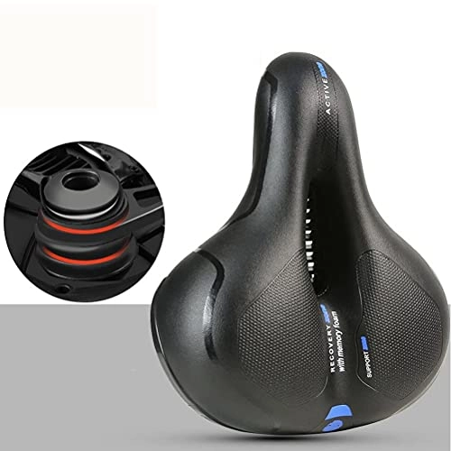 Sièges VTT : 1 selle de vélo universelle rembourrée en mousse à mémoire de forme avec bande réfléchissante pour vélo de route, cruiser et VTT