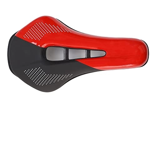 Sièges VTT : BAIHOGI Vie du siège à vélo VTT Course de la Selle de vélo de Route Puan Coussin de Cyclisme Ergonomique Doux Respirant (Color : Black Red)