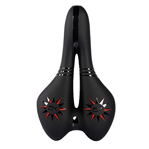 Sièges VTT : Beiyasi Gel de Silicone Souple VTT Route Montagne siège Protecteur élastique étanche PU vélo Selle vélo siège Coussin d'air Coussin vélo siège Selle Rouge