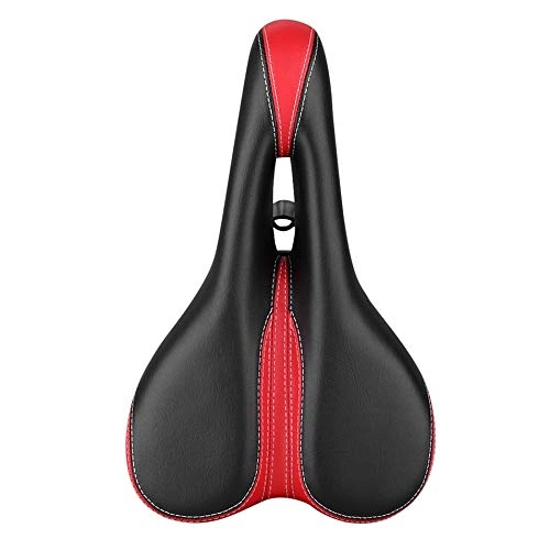 Sièges VTT : Bicycle seat comfortable saddle riding dead fly high rebound seat cushion(Black, Red)