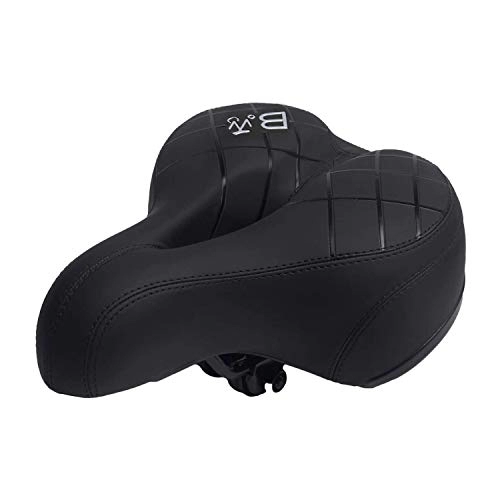 Sièges VTT : Bwbike Large coussin de selle souple, flexible et résistant aux chocs pour vélo de montagne, vélo pliant, vélo de route, vélo stationnaire, Femme, Noir 874.