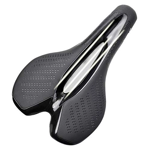 Sièges VTT : BXGSHOSF 1 pc Selle de vélo de Montagne en Fibre de Carbone utilisant Un Coussin en matériau de Carbone Respirant Ultra-léger en Cuir Coussin de vélo Fixation