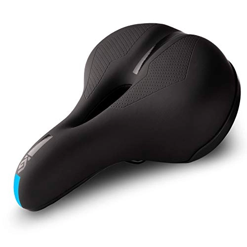 Sièges VTT : BXGSHOSF Selle de vélo PVC étanche en Acier Creux Creux Confortable Route de Montagne Coussin de vélo Sport Souple Selle d'équitation Hommes et Femmes