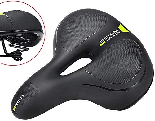 Sièges VTT : CAISHENY Rembourrage Selle de VTT Éponge très élastique Siège de vélo Siège profilé Design Ergonomique Respirant Confortable et imperméable Noir Jaune Printemps