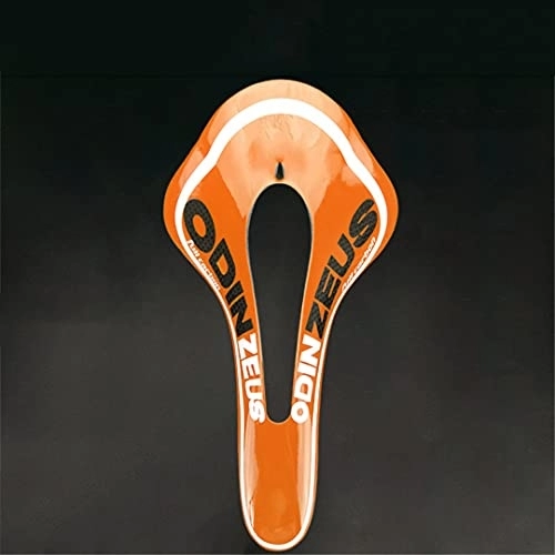 Sièges VTT : Computnys Selle en Fibre Carbone Confortable Selle vélo Route VTT en Carbone Gloss Orange