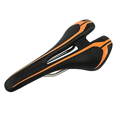 Sièges VTT : Coussin de selle de vélo souple pour VTT - Coussin de selle ultra léger - Noir et orange