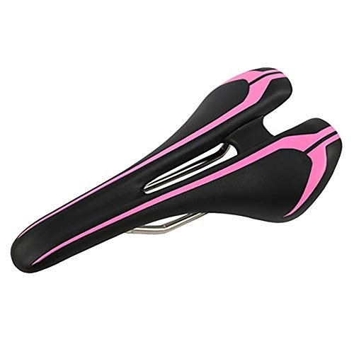 Sièges VTT : Coussin de selle de vélo souple pour VTT - Coussin de selle ultra léger - Noir et rose