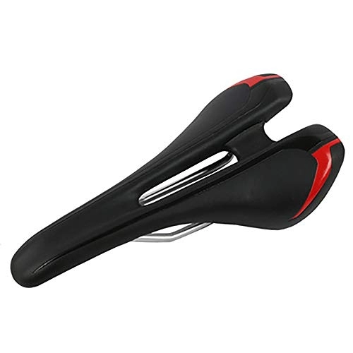 Sièges VTT : Coussin de selle de vélo souple pour VTT - Coussin de selle ultra léger - Noir et rouge