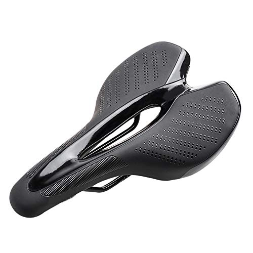 Sièges VTT : Coussin de selles de vélo Vélo Selle Creux Respirante antidérapante VTT de Montagne Vélo de Route Seat vélo Équipement Accessoires Cyclisme, Pièces pour vélos (Color : Black)