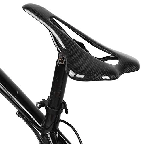 Sièges VTT : DAUERHAFT Selle de vélo élastique Noire Respirante de Haute qualité, adaptée au vélo Pliant de vélo de Route de VTT