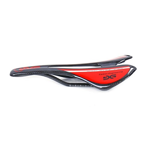 Sièges VTT : ELITA ONE Selle de siège de vélo en Fibre de Carbone, Super léger Poids Montagne / Route vélo Coussin Selle de siège (Rouge Brillant)