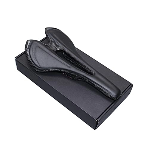 Sièges VTT : ENJY Selle Coussin de Selle de VTT de Montagne Fibre de Carbone Design Creux Respirant Selle Confortable Confortable (Color : Black)
