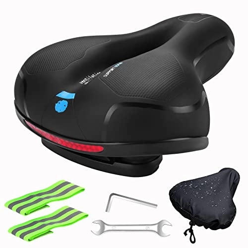 Sièges VTT : eROOSY Selle de Vélo, Selle de vélo Ergonomique Creuse, Siège de Vélo Imperméable et Respirante avec Bande Réfléchissante Arrière, Confortable Selle Vélo pour Vélos de Route, VTT, Vélos de Ville