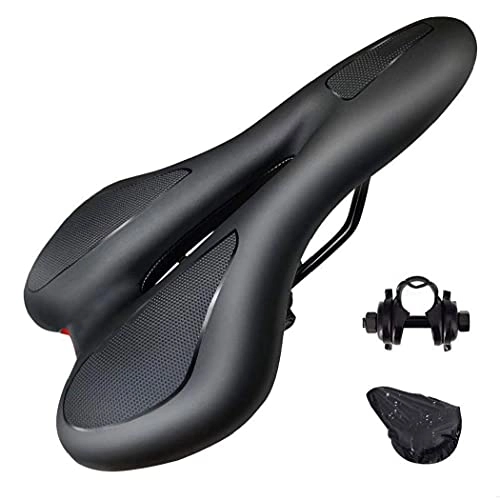 Sièges VTT : Faire du vélo Confort Selle de vélo, Souple et Respirant PU Mousse Cycle rembourré Coussin de Selle arrière Eléments pour VTT Route VTT Vélo