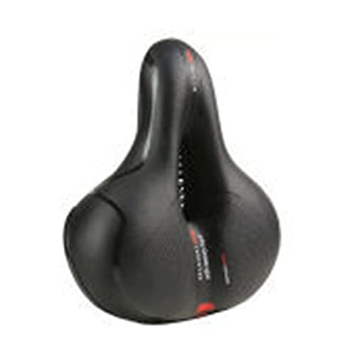 Sièges VTT : Feifei Rail de selle de vélo creux pour VTT, respirant, absorbant, imperméable, éponge à mémoire de forme douce (couleur : rouge)