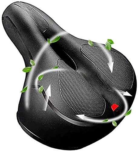 Sièges VTT : Gel Bicycle Selle Comfort Coussin large Coussin imperméable respirant respirant Universal Strip de réflexion avec une boule à amortisseur à double choc for les conviviaux VTT de VTT VTT / Vélo de rout