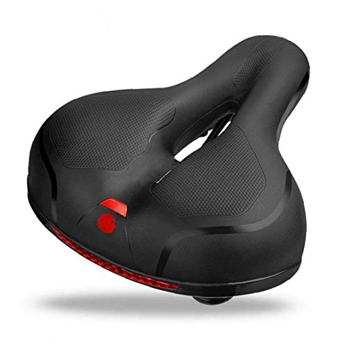 Sièges VTT : Gel Vélo Selle De Vélo Selle Confort Vélo Selle Grand Coussin Pad Étanche pour Femmes Hommes Convient VTT Mountain Bike Route Spinning Vélos d'exercice Rouge